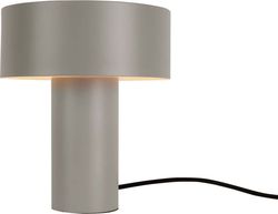 Šedá stolní lampa Leitmotiv Tubo, výška 23 cm